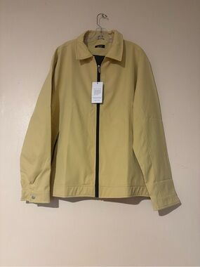 Men's Lightweight Pale Yellow Zip-Front Jacket by